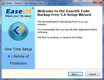 Instalace EaseUS Todo Backup
