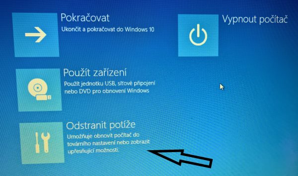 Odinstalování Windows 10